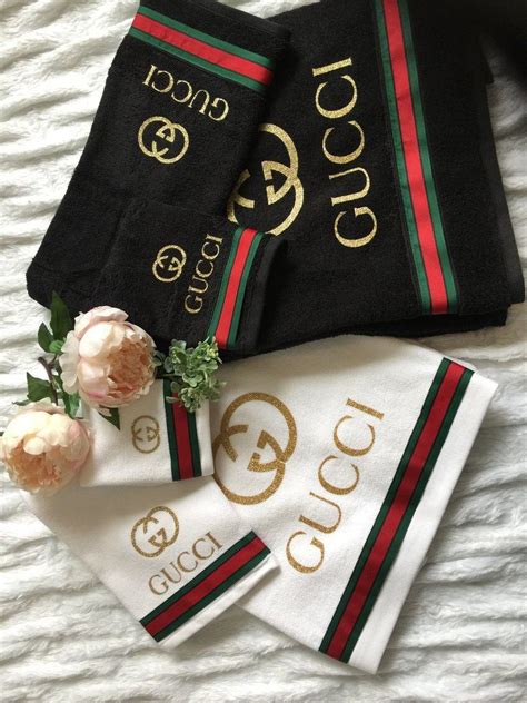 red gucci robe|Gucci bath towels and rugs.